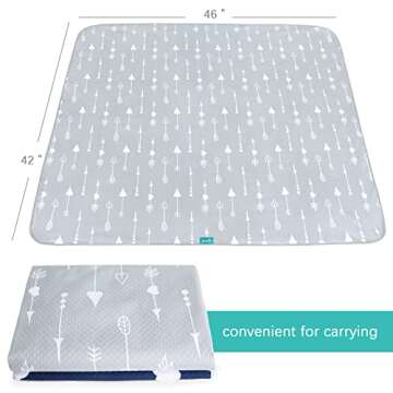 Splat Mat 2 Pack for Under High Chair & Arts & Crafts & Eating Mess, Waterproof Baby Playtime Anti-Slip Mat for Floor or Table, Reusable & Portable Splash Mat 42” ×46”