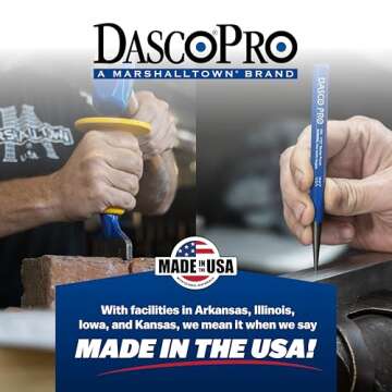 DASCO PRO Long Cold Chisel with TargetGuard - 1 Inch Masonry