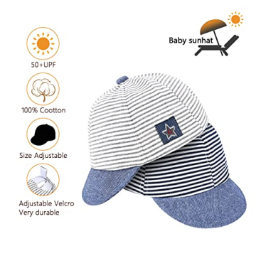 Adjustable Baby Baseball Cap Sun Protection Hat 2pcs Set