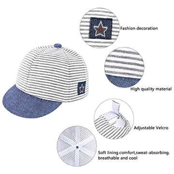 Adjustable Baby Baseball Cap Sun Protection Hat 2pcs Set