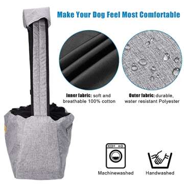 Ownpets Pet Sling Carrier, Fits 15 to 25lbs Extra-Large Dog/Cat Sling Carrier Reversible and Hands-Free Dog Bag with Adjustable Strap and Pocket Shoulder Pad for Outdoor Travel Hiking
