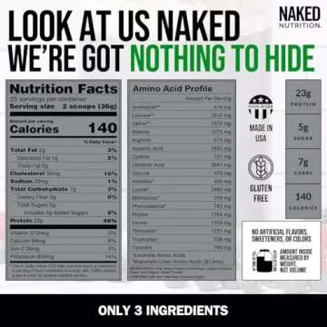 Naked Goat Chocolate Protein Powder - Pasture Fed Goat Whey Protein Powder from Small-Herd Dairies - Only 3 Ingredients - GMO Free, Soy Free - All Natural - 23 Grams of Protein - 25 Servings