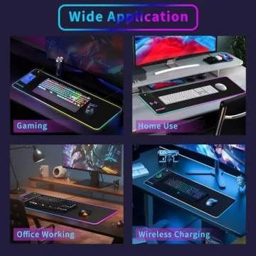 Schkner RGB Gaming Mouse Pad with Wireless Charging for all