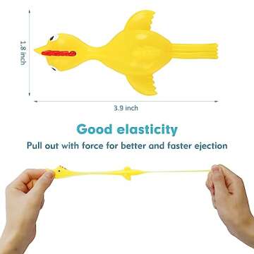 BUVUDI 16 Pieces Rubber Chicken Slingshot Rubber Chickens Flying Chicken Slingshot Flicken Chicken Game Finger Slingshot Chicken Toys Chicken Flingers Flinging Chickens for Party Favors Activity Gift