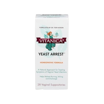Vitanica Yeast Arrest Natural Suppositories for Yeast Infection Relief with Probiotics