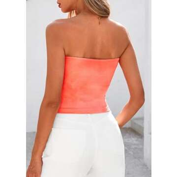 PRETTYGARDEN Strapless Tube Tops for Women 2025 Summer Mesh Floral Y2K Bandeau Cute Crop Top Trendy ...