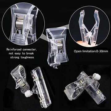 Rotatable Plastic Sign Holder Clips - 25 Pack Perfect for Displays