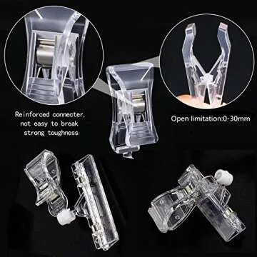 Rotatable Plastic Sign Holder Clips - 25 Pack Perfect for Displays
