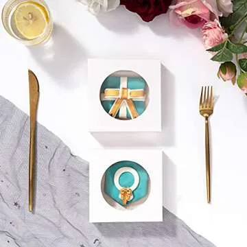 Elegant 50 Pack Cookie Boxes for Special Events