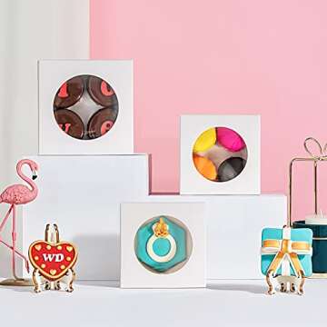 Elegant 50 Pack Cookie Boxes for Special Events