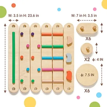 Tiny Land Wooden Balance Beam for Kids' Coordination Fun