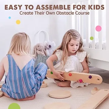 Tiny Land Wooden Balance Beam for Kids' Coordination Fun