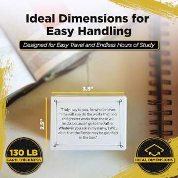 Agape Scripture Memory Cards - 100 Bible Verse Flashcards for Adults & Kids, Perfect for Bible Study, Memorization, and Christian Education, Pocket-Sized, Durable Design, Great Gift for Faith Learning