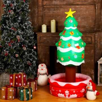 Festive Inflatable Christmas Tree Cooler for Parties
