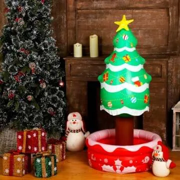 Festive Inflatable Christmas Tree Cooler for Parties