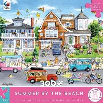 Ceaco Summer by The Beach 300-Piece Jigsaw Puzzle - Fun and Engaging Family Activity