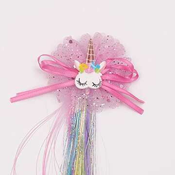 Little World Hair Clips for Girls - 6 Unicorn Extensions