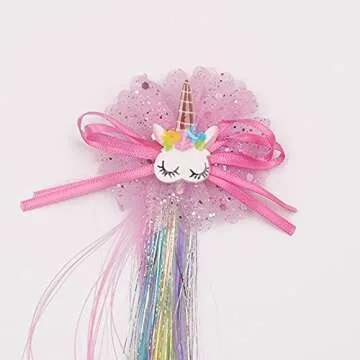 Little World Hair Clips for Girls - 6 Unicorn Extensions