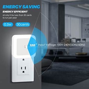 Sujeet Night Light 8 Pack - Soft White LED Night Lights