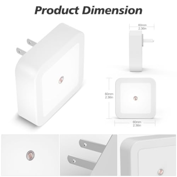 Sujeet Night Light 8 Pack - Soft White LED Night Lights