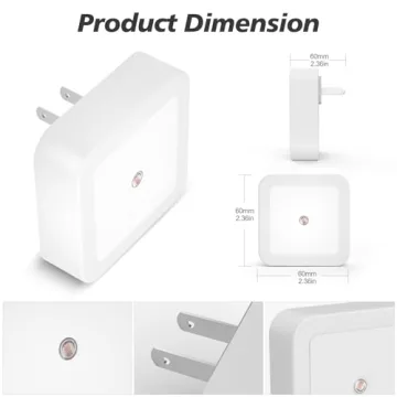 Sujeet Night Light 8 Pack - Soft White LED Night Lights