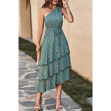 PRETTYGARDEN Summer Floral Midi Sundress for Women