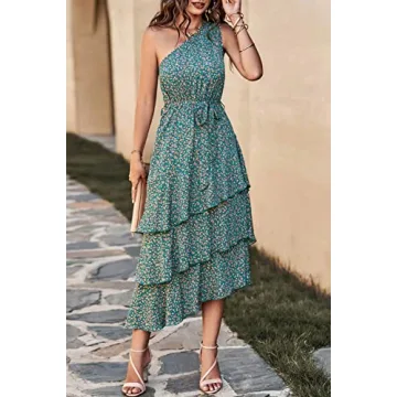 PRETTYGARDEN Summer Floral Midi Sundress for Women