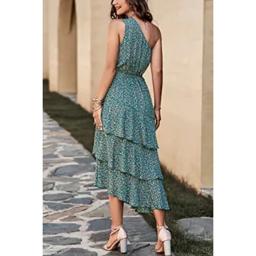 PRETTYGARDEN Summer Floral Midi Sundress for Women