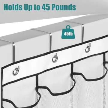 VOPTON 28 Pocket Over The Door Shoe Organizer