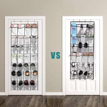 VOPTON 28 Pocket Over The Door Shoe Organizer