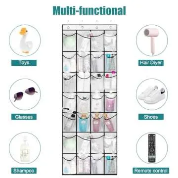 VOPTON 28 Pocket Over The Door Shoe Organizer