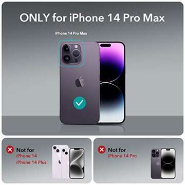 ESR for iPhone 14 Pro Max Case, 3 Stand Modes, Military-Grade Drop Protection, Supports Wireless Cha...