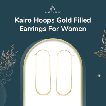 Kairo Gold Filled Oval Hoops for Women - Large, Elegant Design