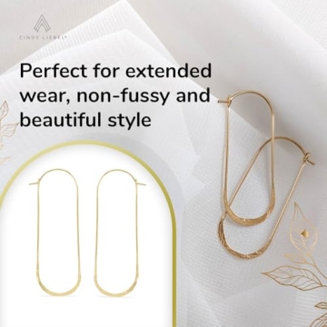 Kairo Gold Filled Oval Hoops for Women - Large, Elegant Design