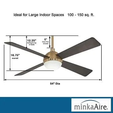 Minka-Aire Orb 54" Ceiling Fan with 16W LED Light