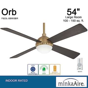 Minka-Aire Orb 54" Ceiling Fan with 16W LED Light