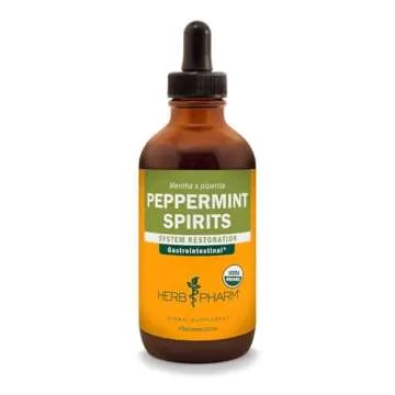 Herb Pharm Certified Organic Peppermint Spirits Liquid Extract Digestive Support Blend - 4 Ounce