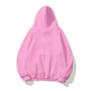 Lauweion Oversized Fleece Letter Hoodie - Cozy & Stylish