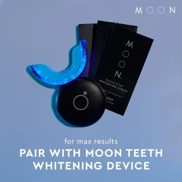 MOON Teeth Whitening Strips for Stunning 7 Shade Brightness