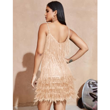 Women's Sequin Cocktail Dress Flapper Style Mini Dress