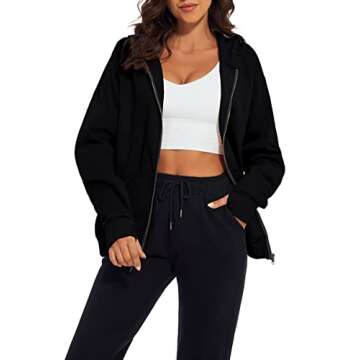 MISSACTIVER Oversized Zip Up Hoodie for Women
