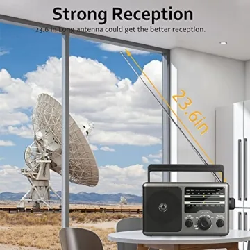 AM FM Portable Radio Big Speaker Dual Power Options