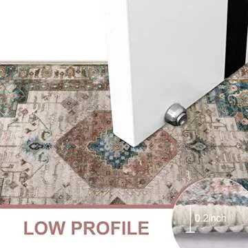 Collive Retro Non Slip Washable Indoor Door Mat 36 x 59