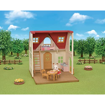 Calico Critters Red Roof Cozy Cottage Dollhouse Playset