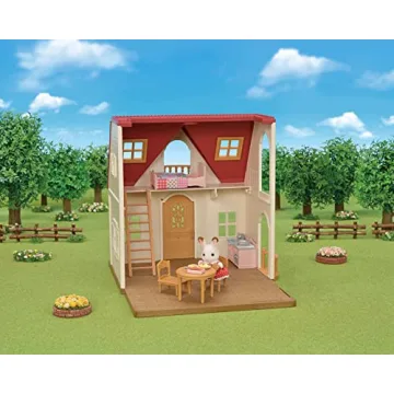 Calico Critters Red Roof Cozy Cottage Dollhouse Playset