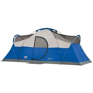 Coleman Montana Camping Tent, 6/8 Person Family Tent with Included Rainfly, Carry Bag, and Spacious Interior, Fits Multiple Queen Airbeds and Sets Up in 15 Minutes
