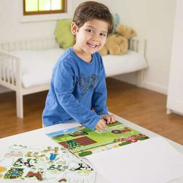 Melissa & Doug Reusable Sticker Pads Set: Prehistoric, Habitats, and Vehicles