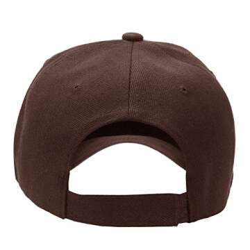 Falari Baseball Cap Adjustable Size for Running Workouts and Outdoor Activities All Seasons (1pc Brown)