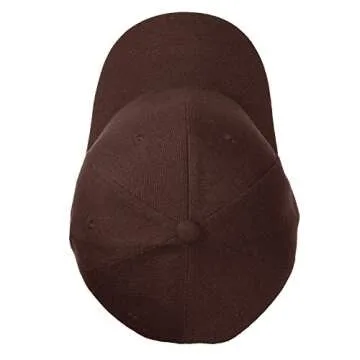 Falari Baseball Cap Adjustable Size for Running Workouts and Outdoor Activities All Seasons (1pc Brown)