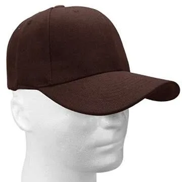 Falari Baseball Cap Adjustable Size for Running Workouts and Outdoor Activities All Seasons (1pc Brown)